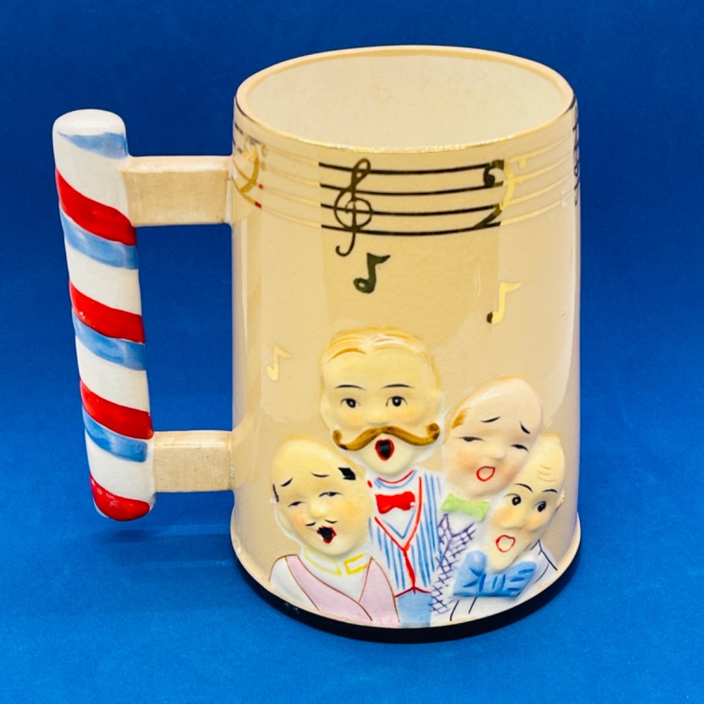 Lefton Barbershop Quartet Ceramic Mug Beer Stein Japan Vintage